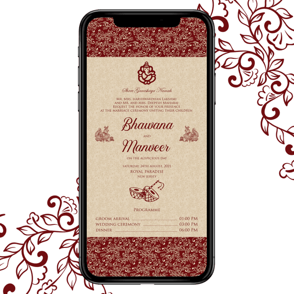 Invites Cafe Hindu Wedding Invitation 002