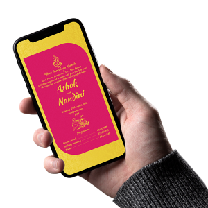 Hindu wedding invitation card