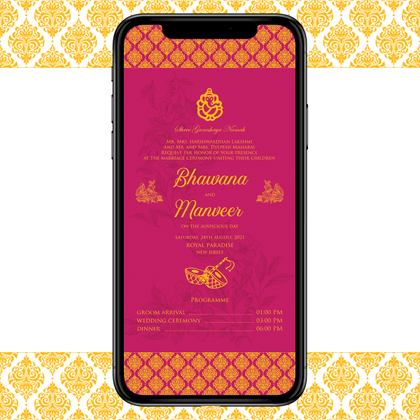 Invites Cafe Hindu Wedding Invitation 005