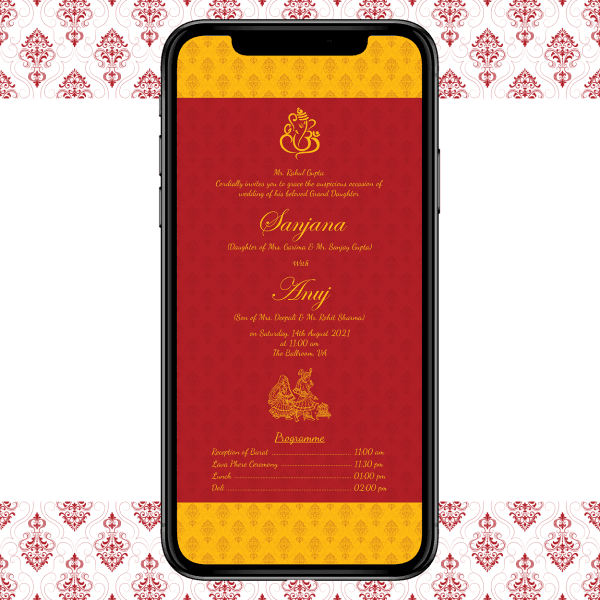 Invites Cafe Hindu Wedding Invitation 006