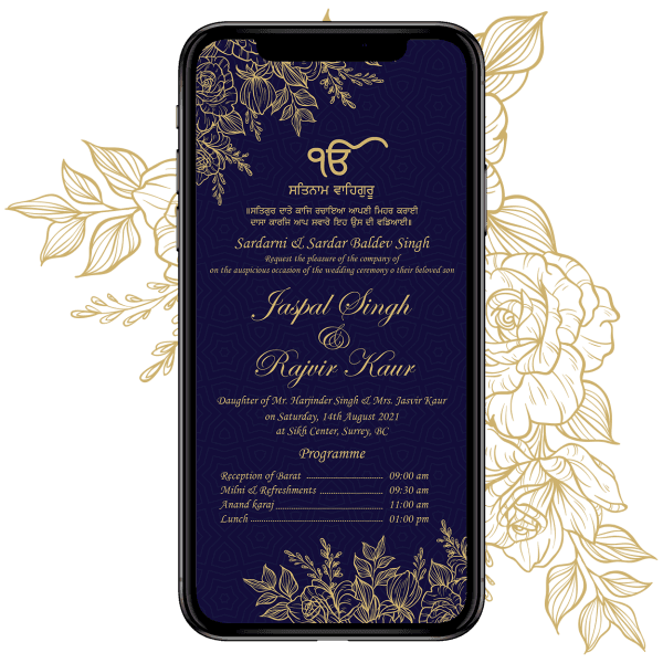 Invites Cafe Sikh Wedding Invitation