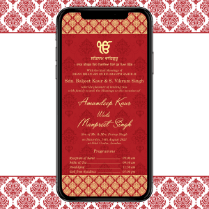 Invites Cafe Sikh Wedding Invitation 002