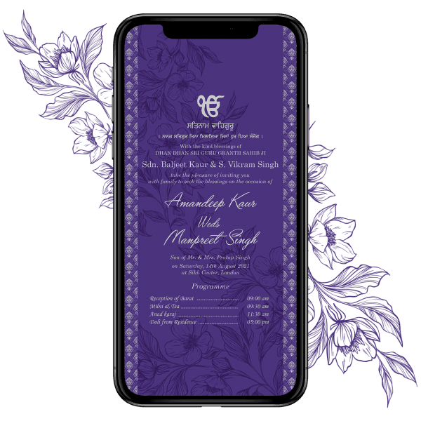 Invites Cafe Sikh Wedding Invitation 003