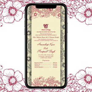 Invites Cafe Sikh Wedding Invitation 005