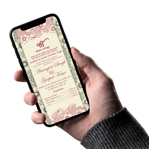 Sikh Wedding Invitation Card