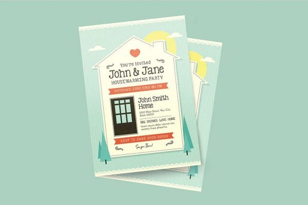 house party invitation card